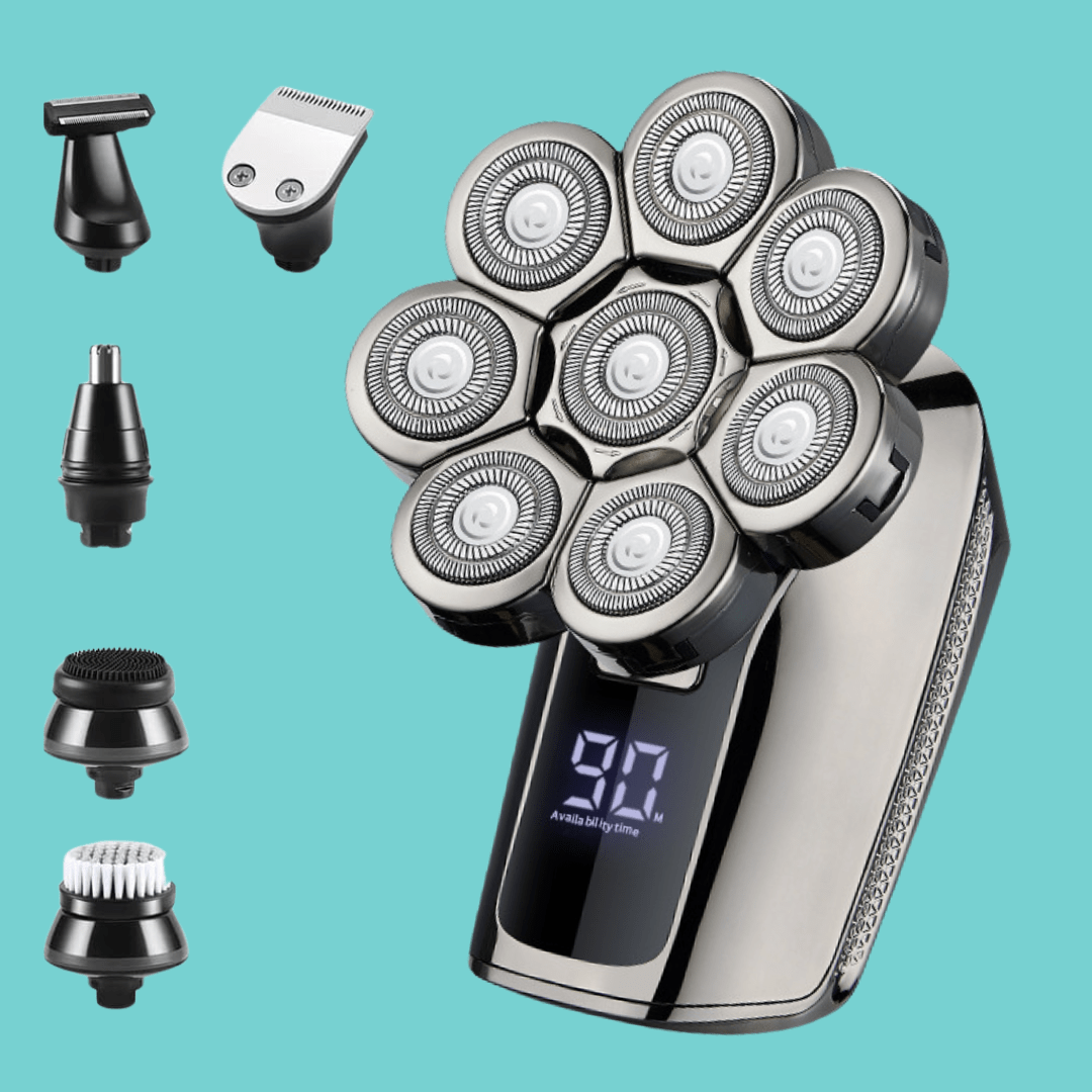 Head Shaver Shop Top G Shaver Silver Set 8-Blades Top G Head Shaver (6-in-1 set available)
