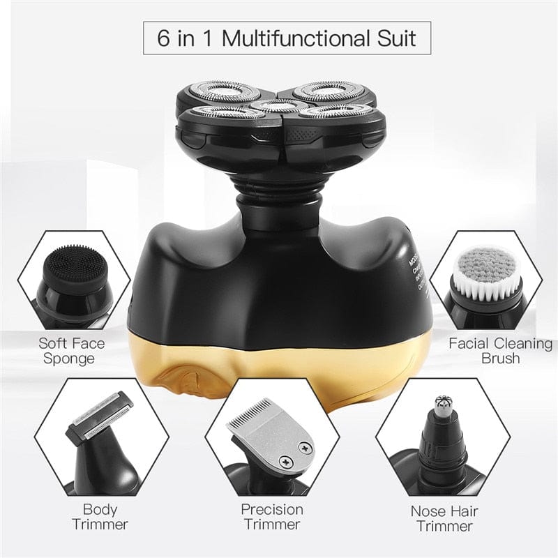 Head Shaver Shop Top G Shaver Skull Design 6-in-1 Top G Head Shaver Set